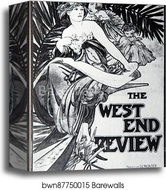 The West End Review by Alphonse Mucha, Canvas Print