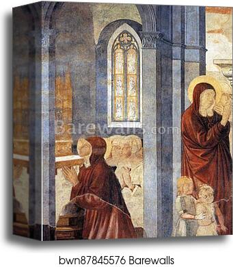 St. Augustine Leaving His Mother by Benozzo Gozzoli, Canvas Print