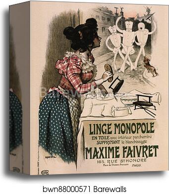 Linge Monopole by Auguste Roedel, Canvas Print