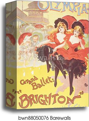 Le Théâtre Olympia, "Grand ballet Brighton" by Jean De Paleologu, Canvas Print