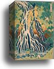 Pilgrims at Kirifuri Waterfall on Mount Kurokami in Shimotsuke Province by Katsushika Hokusai, Canvas Print