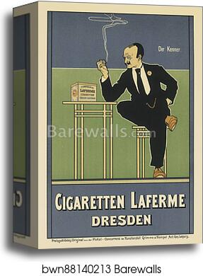 Cigarettes Laferme by Fritz Rehm, Canvas Print