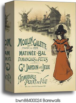 Moulin de la Galette by Auguste Roedel, Canvas Print