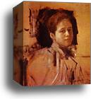 Portrait of Liudmila Mamontova by Valentin Serov, Canvas Print