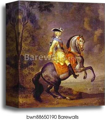 Portrait of Grand Duke Peter Fedorovich (Later Emperor Peter III) by Georg Christoph Grooth (Aka Kleine Grooth), Canvas Print
