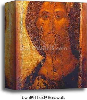 Our Savior. Detail by Andrei Rublev, Canvas Print