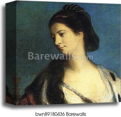 Elizabeth, Duchess of Hamilton and Argyll. Detail by Sir Joshua Reynolds, Canvas Print Elizabeth, Duchess of Hamilton and Argyll. Detail by Sir Joshua Reynolds, Canvas Print