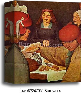 The Peasant Wedding. Detail by Pieter Bruegel The Elder, Canvas Print The Peasant Wedding. Detail by Pieter Bruegel The Elder, Canvas Print