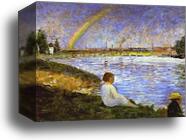 Rainbow (study for Bathers at Asnières) by Georges Seurat, Canvas Print