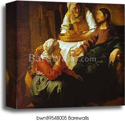Christ in the House of Mary and Martha by Jan Vermeer, Canvas Print Christ in the House of Mary and Martha by Jan Vermeer, Canvas Print