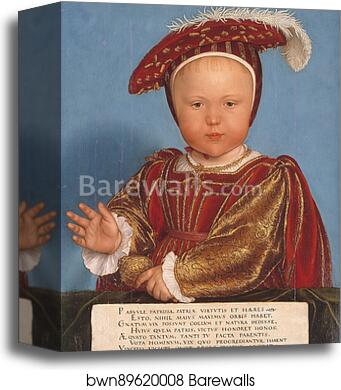 Edward, Prince of Wales, later King Edward VI by Hans Holbein The Younger, Canvas Print