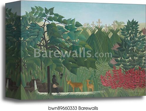 The Waterfall by Henri Rousseau, Canvas Print