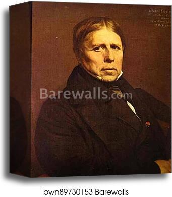 Self-Portrait by Jean-Auguste-Dominique Ingres, Canvas Print