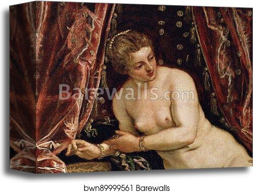 Danae. Detail by Jacopo Robusti, Called Tintoretto, Canvas Print Danae. Detail by Jacopo Robusti, Called Tintoretto, Canvas Print