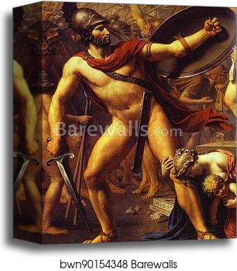 The Intervention of the Sabine Women. Detail by Jacques-Louis David, Canvas Print