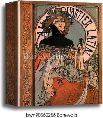 Au Quartier Latin by Alphonse Mucha, Canvas Print