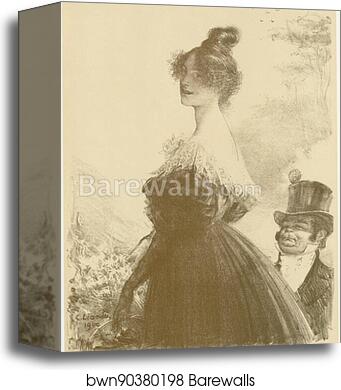 Mimi Pinson. Original drawing for Les Maîtres de l’Affiche from issue 55, June 1900 by Charles Lucien Léandre, Canvas Print Mimi Pinson. Original drawing for Les Maîtres de l’Affiche from issue 55, June 1900 by Charles Lucien Léandre, Canvas Print