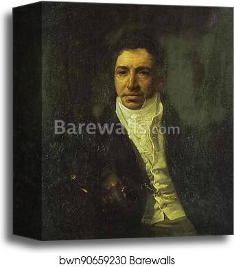 Portrait of the Secretary of State Piotr Kikin by Karl Brulloff, Canvas Print