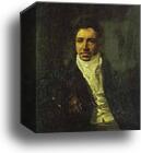 Portrait of the Secretary of State Piotr Kikin by Karl Brulloff, Canvas Print