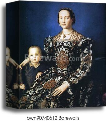 Portrait of Eleonora of Toledo with Her Son Giovanni by Agnolo Bronzino, Canvas Print