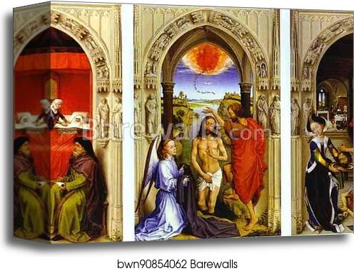 St. John Altarpiece by Rogier Van Der Weyden, Canvas Print St. John Altarpiece by Rogier Van Der Weyden, Canvas Print
