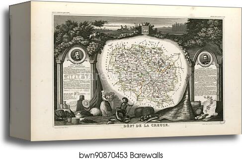 Dépt. de la Creuse (région de l'ouest) by Victor Jules Levasseur, Canvas Print Dépt. de la Creuse (région de l'ouest) by Victor Jules Levasseur, Canvas Print