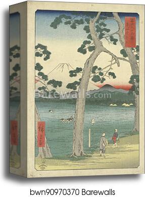 Fuji at left from the Tokaido by Utagawa Hiroshige, Canvas Print Fuji at left from the Tokaido by Utagawa Hiroshige, Canvas Print