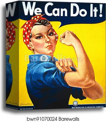 We Can Do It! by J. Howard Miller, Canvas Print