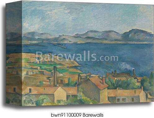The Bay of Marseilles, Seen from L'Estaque by Paul Cézanne, Canvas Print