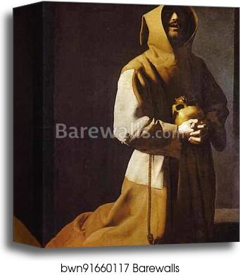 St. Francis Kneeling by Francisco De Zurbarán, Canvas Print St. Francis Kneeling by Francisco De Zurbarán, Canvas Print