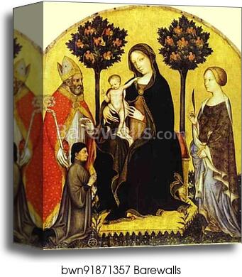 Virgin and Child with St. Nicholas and St. Catherine by Gentile Da Fabriano, Canvas Print Virgin and Child with St. Nicholas and St. Catherine by Gentile Da Fabriano, Canvas Print