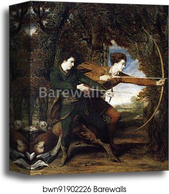 The Archers. Colonel Acland and Lord Sydney by Sir Joshua Reynolds, Canvas Print