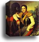 Portrait of the Colonel Count V. S. Apraksin by Nikifor Krylov, Canvas Print