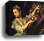 Lady Elizabeth Keppel. Detail by Sir Joshua Reynolds, Canvas Print