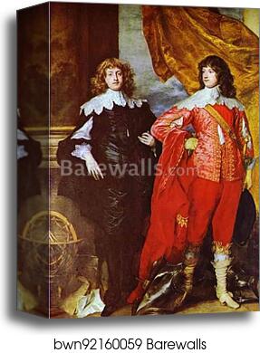 George Digby, 2nd Earl of Bristol and William Russell, 1st Duke of Bedford by Sir Anthony Van Dyck, Canvas Print