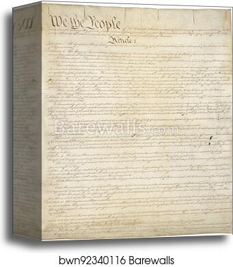 Constitution of the United States, Page 1 of 4 by Constitutional Convention, Canvas Print