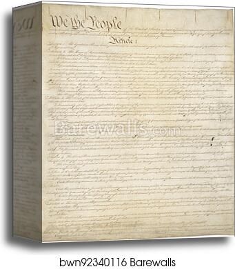 Constitution of the United States, Page 1 of 4 by Constitutional Convention, Canvas Print Constitution of the United States, Page 1 of 4 by Constitutional Convention, Canvas Print