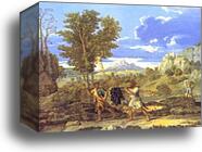 Autumn. The Grapes from the Promised Land by Nicolas Poussin, Canvas Print