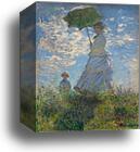 Woman with a Parasol - Madame Monet and Her Son by Claude Monet, Canvas Print