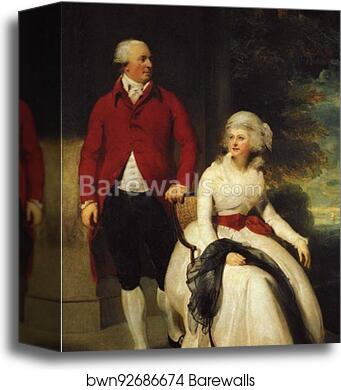 Mr and Mrs John Julius Angerstein by Sir Thomas Lawrence, Canvas Print