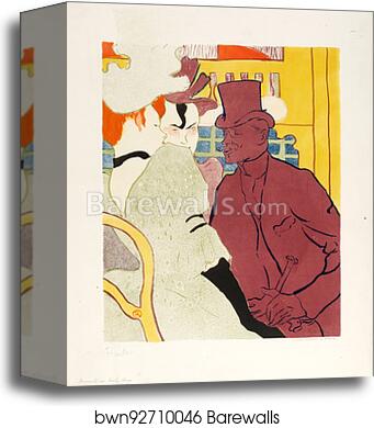 An Englishman at the Moulin Rouge by Henri De Toulouse-Lautrec, Canvas Print