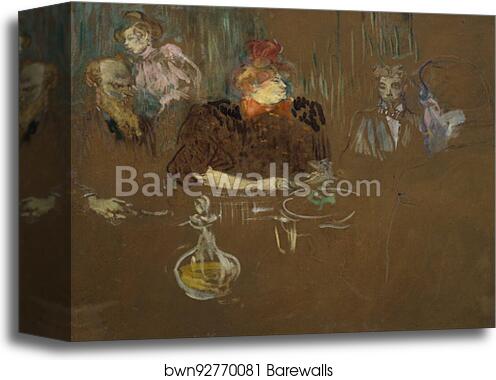 At the Table of Monsieur and Madame Natanson by Henri De Toulouse-Lautrec, Canvas Print