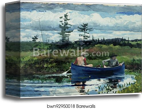 The Blue Boat by Winslow Homer, Canvas Print