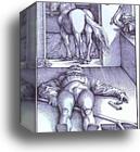 The Bewitched Groom by Hans Baldung, Called Grien, Canvas Print