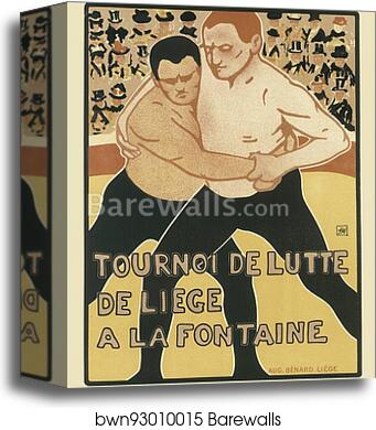 Tournoi de Lutte by Armand Rassenfosse, Canvas Print