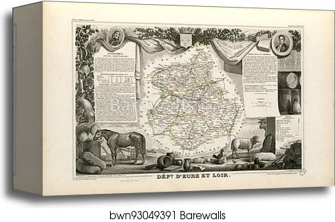 Dépt. d'Eure et Loir (région du nord) by Victor Jules Levasseur, Canvas Print