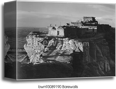Walpi, Arizona, 1941..  Photographs of National Parks and Monuments, compiled 1941 - 1942, documenting the period ca. 1933 - 1942 by Ansel Adams (1902-1984), Canvas Print