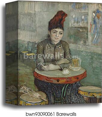 In the café: Agostina Segatori in Le tambourin by Vincent Van Gogh, Canvas Print
