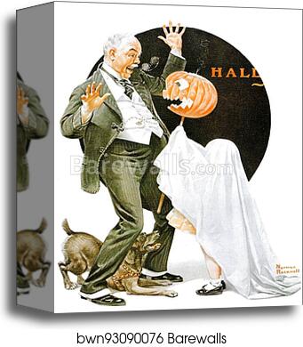 Halloween by Norman Rockwell, Canvas Print