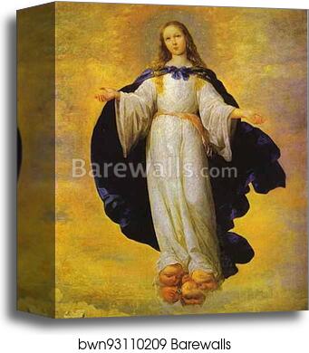 The Virgin by Francisco De Zurbarán, Canvas Print